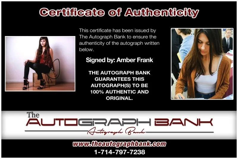 Amber Frank — Amber Frank authentic signed celebrity 8x10 photo W/Cert Autographed D8, image 2