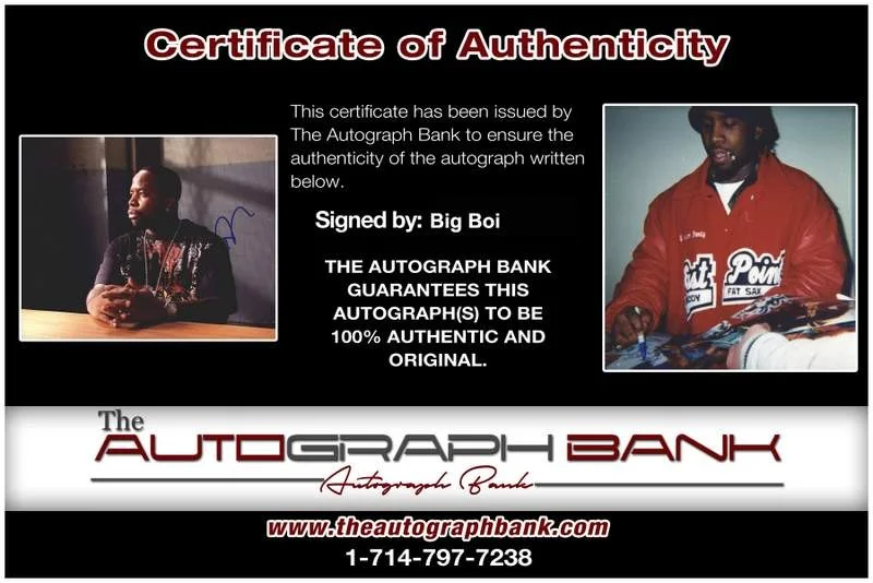 Big Boi — Outkast Big Boi authentic signed rap 8x10 photo W/Certificate Autographed 51, изображение 2