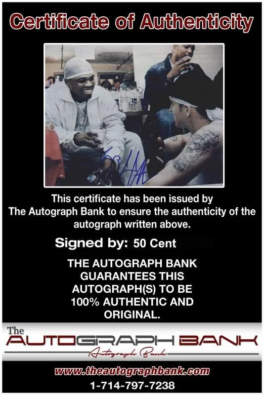 50 Cent — G-Unit 50 Cent authentic signed rap 8x10 photo W/Certificate Autographed (A0013), image 2