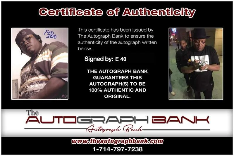 E-40 — The Click E-40 authentic signed rap 8x10 photo W/Certificate Autographed (A0283), image 2