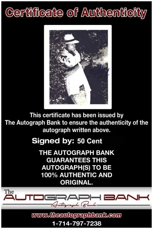 50 Cent — G-Unit 50 Cent authentic signed rap 8x10 photo W/Certificate Autographed (A0016), image 2