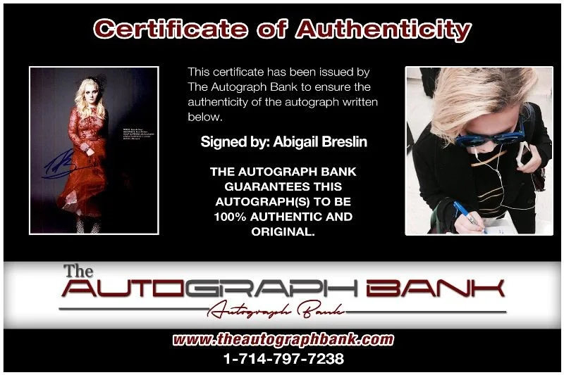Abigail Breslin — Abigail Breslin authentic signed celebrity 8x10 photo W/Cert Autographed 2616e, изображение 2