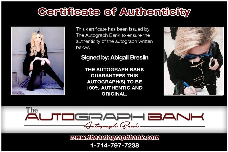 Abigail Breslin — Abigail Breslin authentic signed celebrity 8x10 photo W/Cert Autographed 2616f, изображение 2