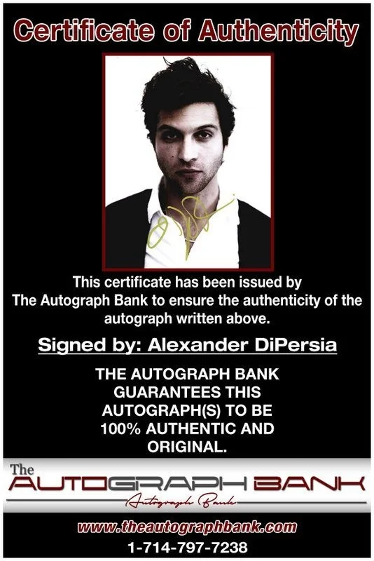 Alexander DiPersia — Alexander DiPersia authentic signed celebrity 8x10 photo W/Cert Autographed D2, image 2
