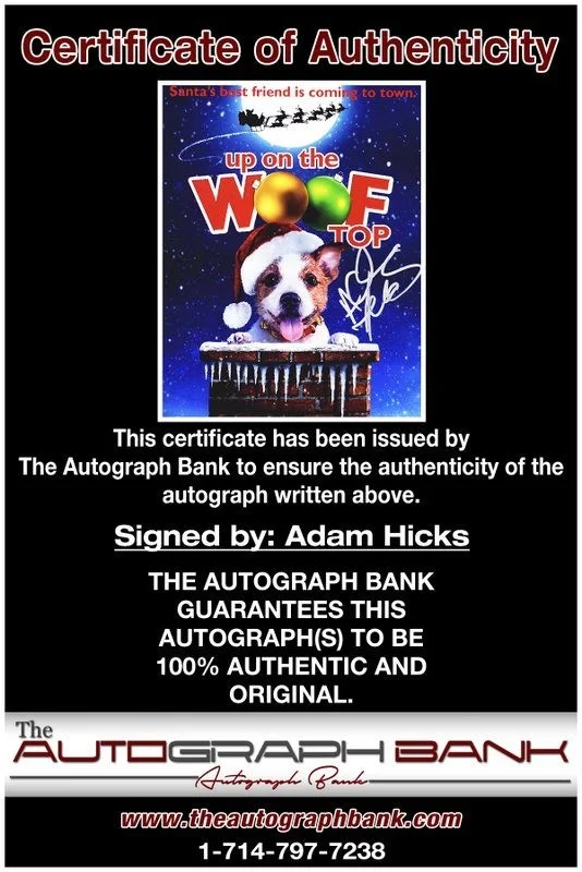 Adam Hicks — Adam Hicks authentic signed celebrity 8x10 photo W/Cert Autographed D9, image 2