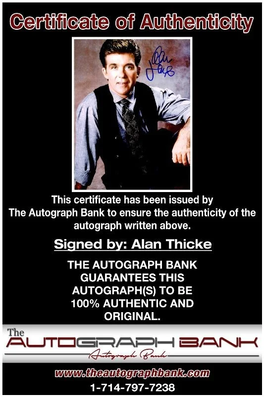 Alan Thicke — Alan Thicke authentic signed celebrity 8x10 photo W/Cert Autographed 2616z1, изображение 2