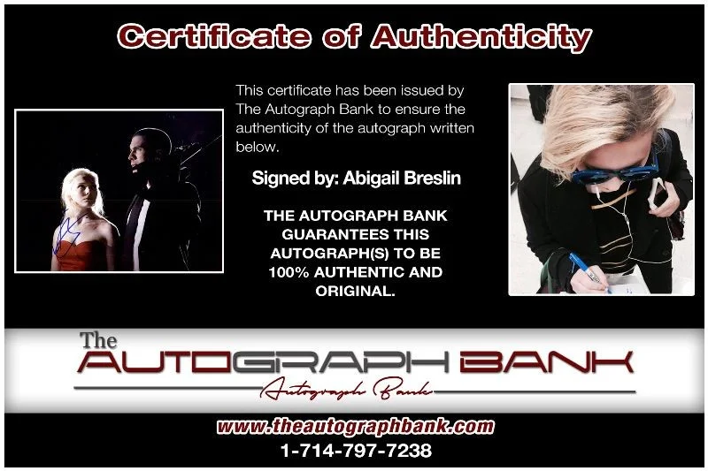 Abigail Breslin — Abigail Breslin authentic signed celebrity 8x10 photo W/Cert Autographed 2616l, изображение 2