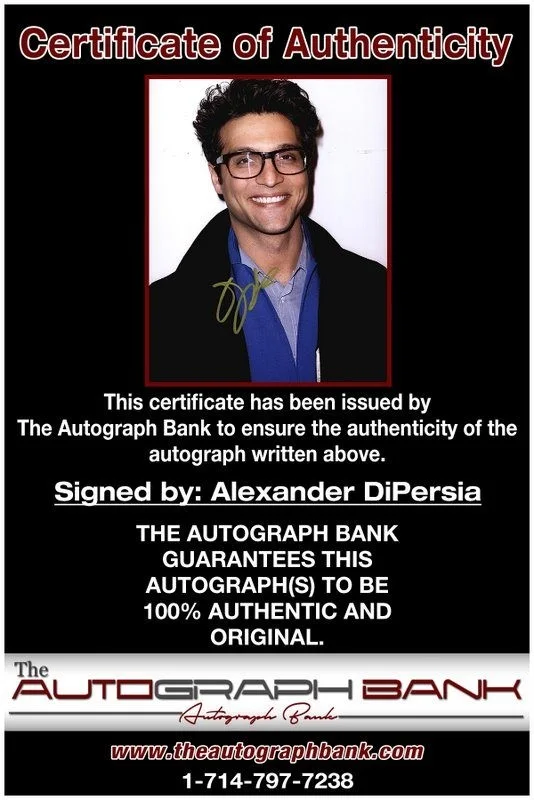 Alexander DiPersia — Alexander DiPersia authentic signed celebrity 8x10 photo W/Cert Autographed D9, image 2
