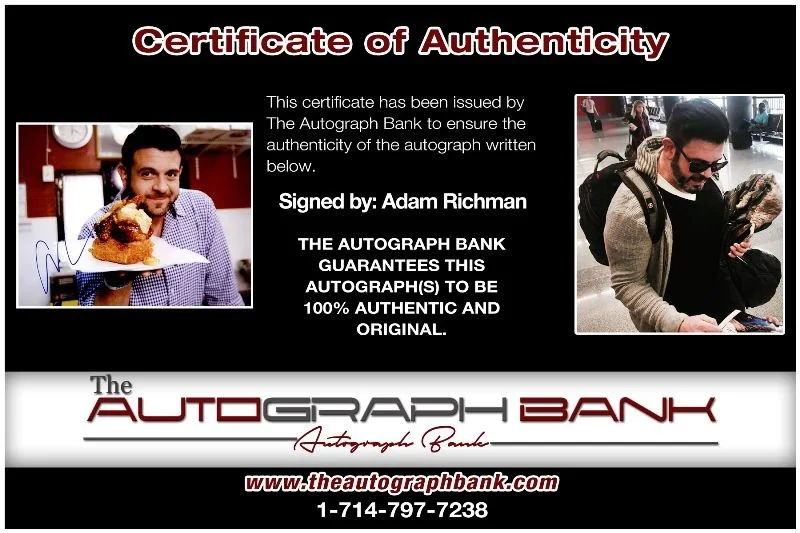 Adam Richman — Adam Richman authentic signed celebrity 8x10 photo W/Cert Autographed 2616f, изображение 2