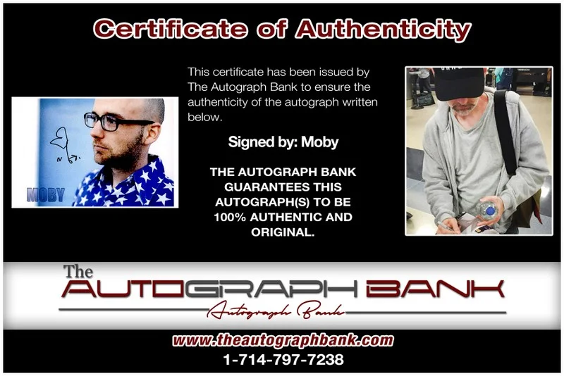 Moby — Moby authentic signed DJ 10x15 photo W/Cert Autographed EDC Dub step 26-a, image 2