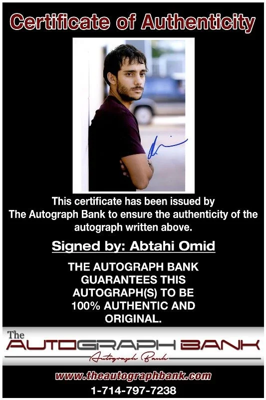 Abtahi Omid — Abtahi Omid authentic signed celebrity 8x10 photo W/Cert Autographed 2616b, изображение 2