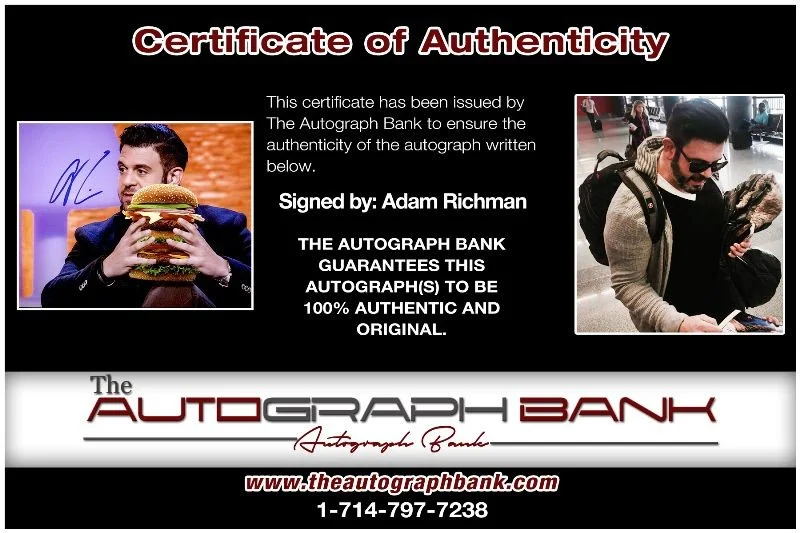 Adam Richman — Adam Richman authentic signed celebrity 8x10 photo W/Cert Autographed 2616g, изображение 2