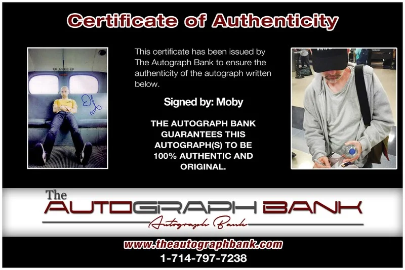 Moby — Moby authentic signed DJ 10x15 photo W/Cert Autographed EDC Dub step 26-e, image 2