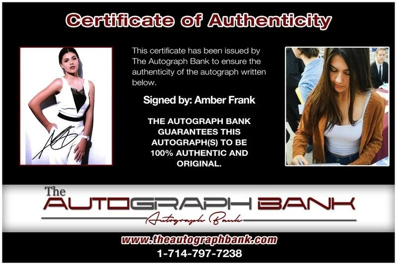 Amber Frank — Amber Frank authentic signed celebrity 8x10 photo W/Cert Autographed D1, изображение 2