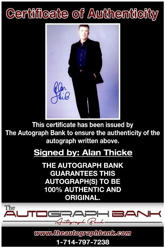 Alan Thicke — Alan Thicke authentic signed celebrity 8x10 photo W/Cert Autographed 2616d, изображение 2