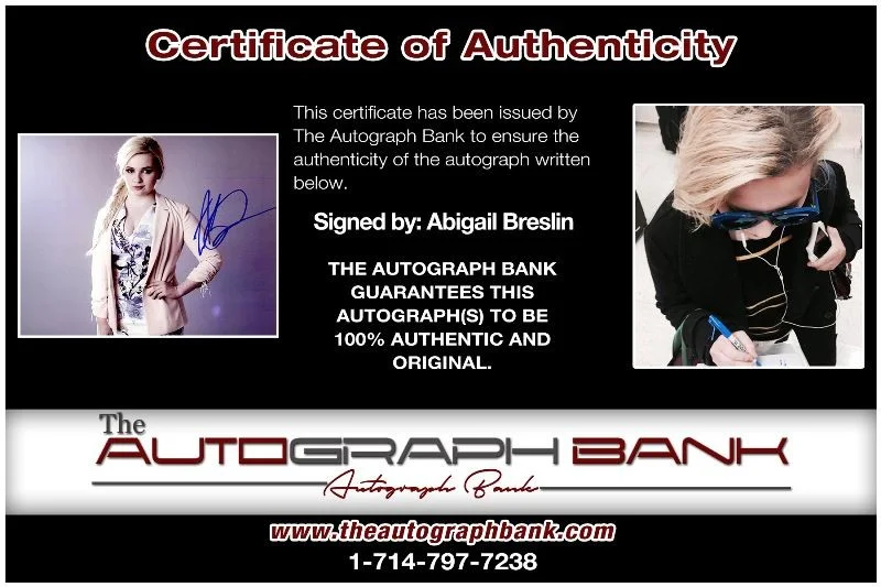 Abigail Breslin — Abigail Breslin authentic signed celebrity 8x10 photo W/Cert Autographed 2616j, изображение 2