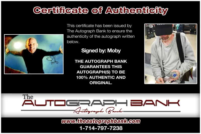 Moby — Moby authentic signed DJ 10x15 photo W/Cert Autographed EDC Dub step 26-f, image 2