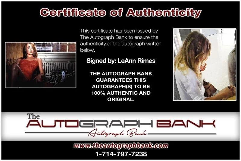 Leann Rimes — Leann Rimes authentic signed County 10x15 photo W/Cert Autographed (A1), изображение 2