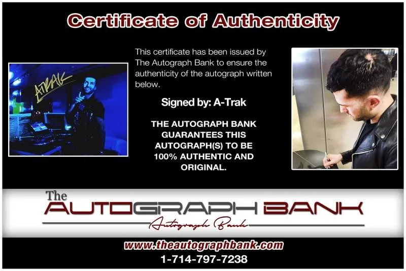 A-Trak — A-Trak authentic signed EDM dj 8x10 photo W/Certificate Autographed (A0004), изображение 2