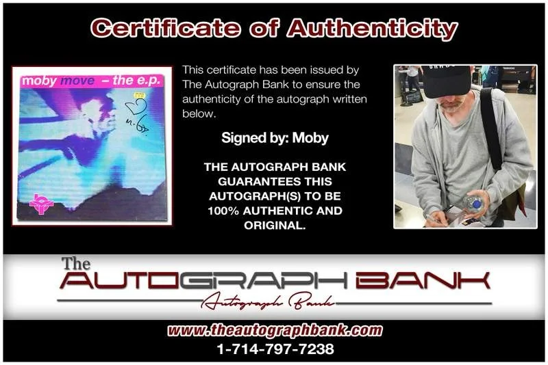Moby — Moby authentic signed EDM dj album W/Certificate Autographed (A), image 2