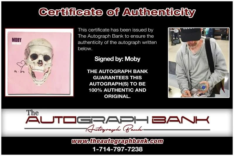 Moby — Moby authentic signed EDM dj album W/Certificate Autographed (A), image 2