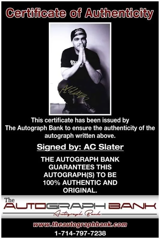 AC Slater — AC Slater authentic signed EDM dj 10X15 photo W/Certificate Autographed (A0016), изображение 2