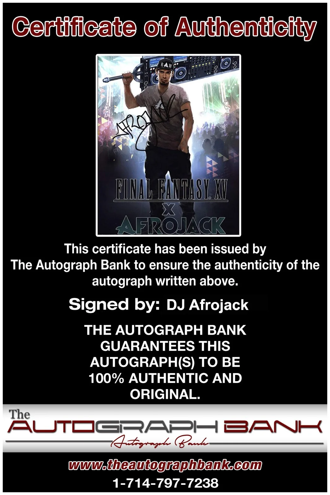 Afrojack — Afrojack authentic signed EDM dj 8x10 photo W/Certificate Autographed (A1), image 2
