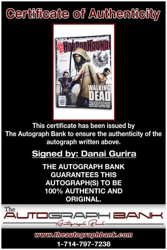 Danai Gurira — Danai Gurira authentic signed celebrity magazine W/Cert Autographed A0001, image 2