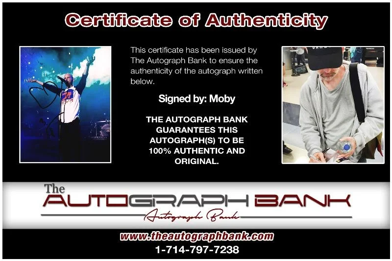 Moby — Moby authentic signed dj 8x10 photo W/Certificate Autographed (1326f1), изображение 2