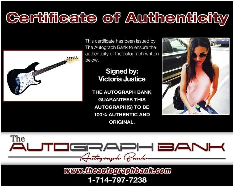 Victoria Justice — Victoria Justice authentic signed electric guitar |CERT Autographed A0003, image 2