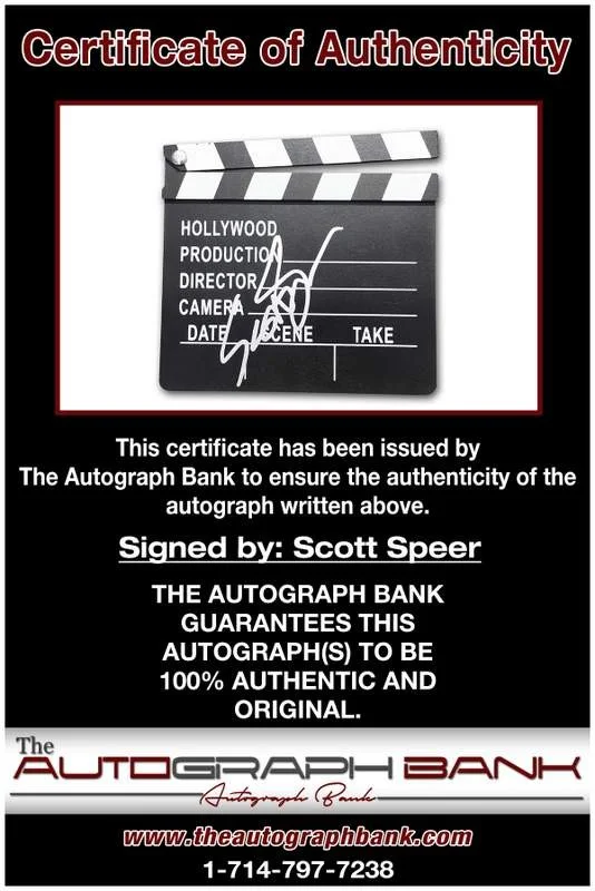 Scott Speer — Scott Speer authentic signed celebrity Directors Clapper |Cert Autographed A0037, image 2