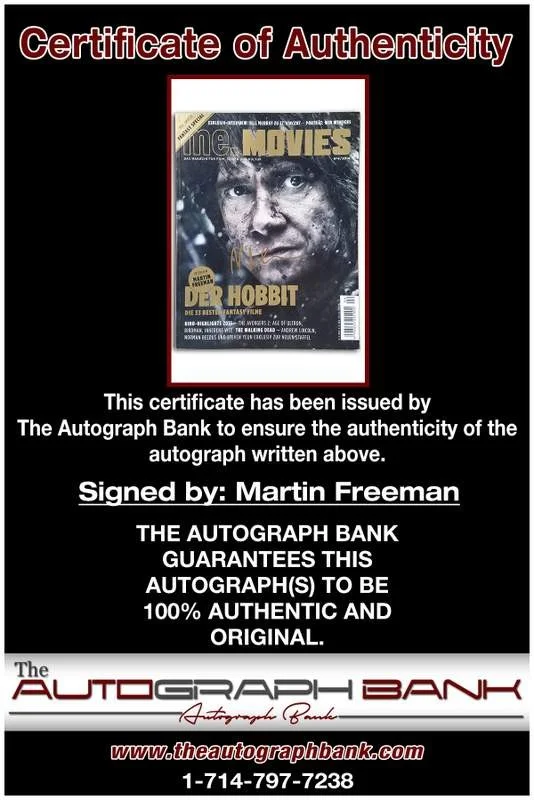 Martin Freeman — Martin Freeman authentic signed celebrity magazine W/Cert Autographed A0001, image 2