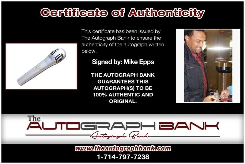 Mike Epps — Mike Epps authentic signed microphone W/Certificate Autographed (A0001), image 2
