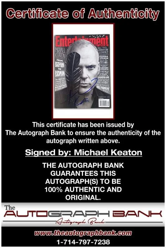 Michael Keaton — Michael Keaton authentic signed celebrity magazine W/Cert Autographed A0001, image 2