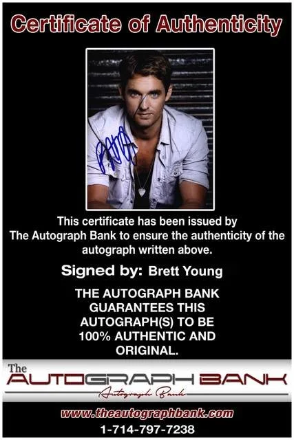 Brett Young — Brett Young authentic signed country 8x10 photo W/Cert Autographed (A20180138), image 2