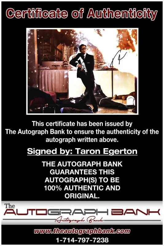 Taron Egerton — Taron Egerton authentic signed celebrity 11X14 photo W/Cert Autographed A0001, изображение 2