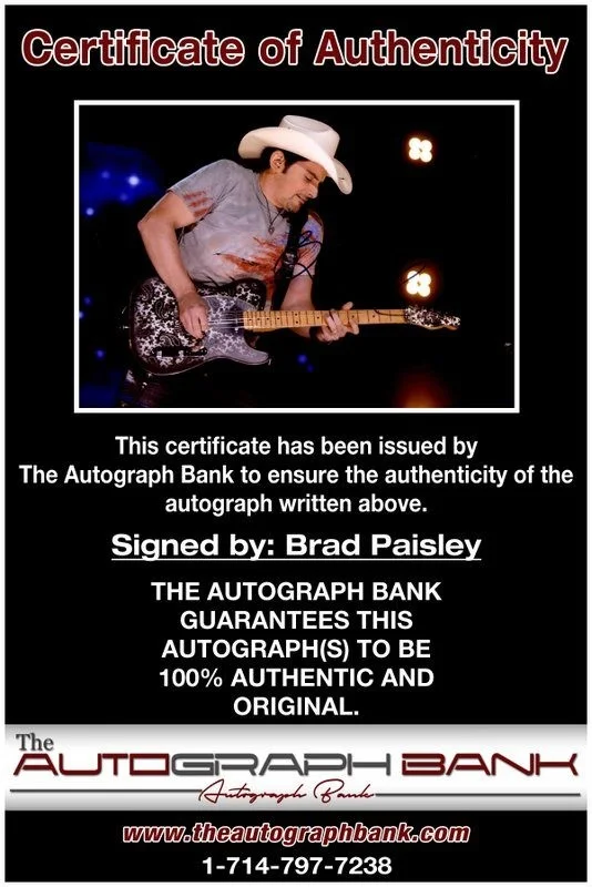 Brad Paisley — Brad Paisley authentic signed County 10x15 photo W/Certificate Autographed (A1), image 2