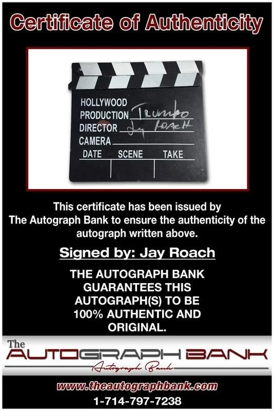 Jay Roach — Jay Roach authentic signed celebrity Directors Clapper W/Cert Autographed A0069, image 2