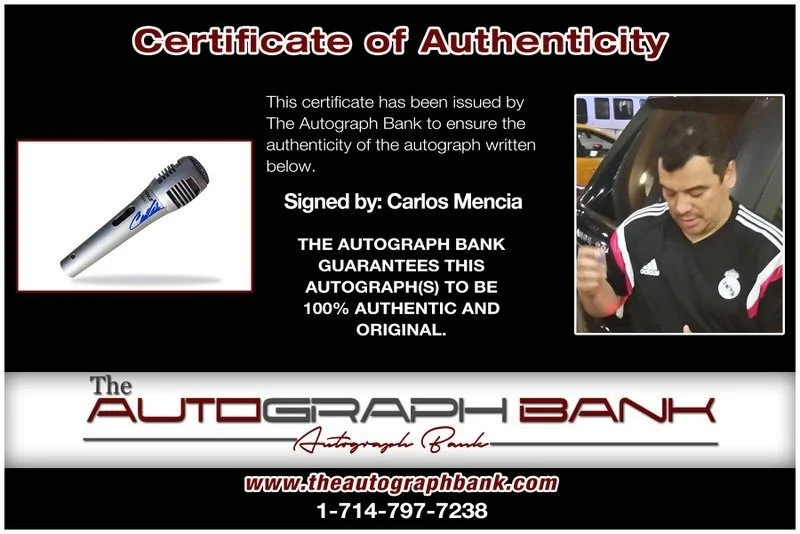 Carlos Mencia — Carlos Mencia authentic signed Comedian Microphone W/Cert Autographed A1, image 2