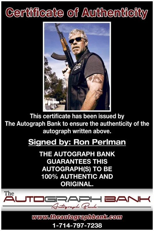 Ron Perlman — Ron Perlman authentic signed celebrity 11x14 photo W/Cert Autographed 2616a, изображение 2