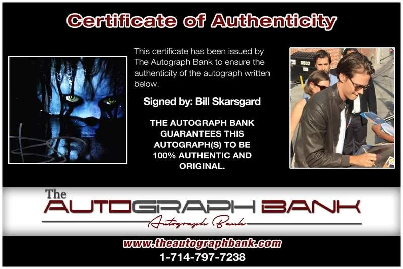 Bill Skarsgard — Bill Skarsgard authentic signed celebrity 11X14 photo W/Cert Autographed A0010, изображение 2