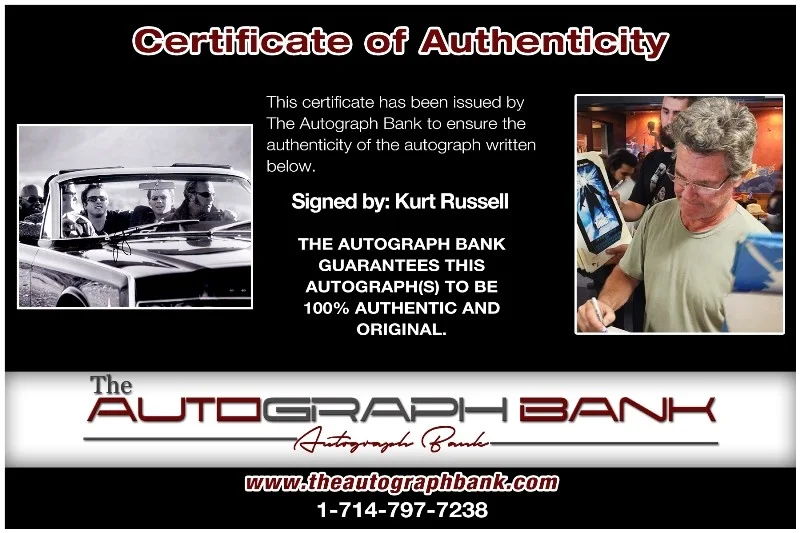 Kurt Russell — Kurt Russell authentic signed celebrity 11x14 photo W/Cert Autographed 2616d, изображение 2