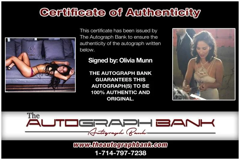Olivia Munn — Olivia Munn authentic signed celebrity 11X14 photo W/Cert Autographed A0002, изображение 2