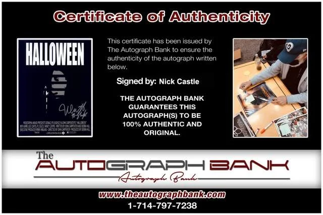 Nick Castle — Nick Castle authentic signed Halloween Movie 11X14 photo W/Certificate 3, image 2