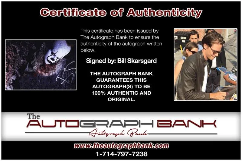 Bill Skarsgard — Bill Skarsgard authentic signed celebrity 11X14 photo W/Cert Autographed A0004, image 2