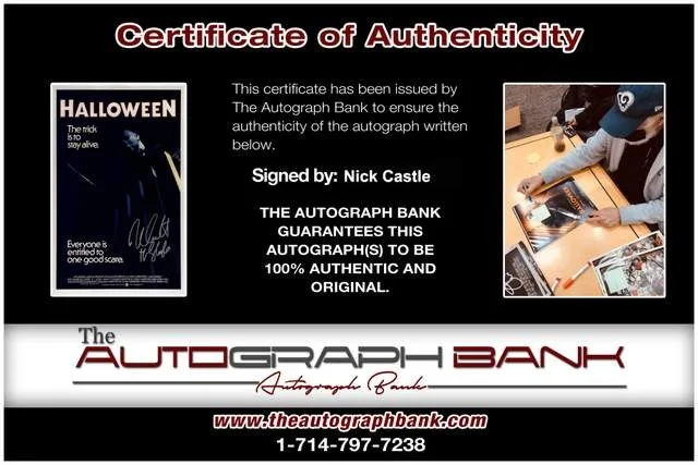 Nick Castle — Nick Castle authentic signed Halloween Movie 12x18 photo W/Certificate 11, image 2