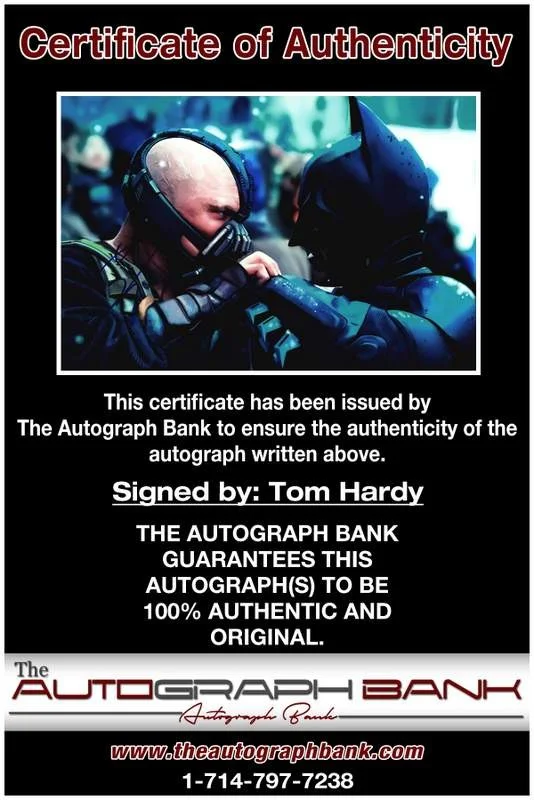 Tom Hardy — Tom Hardy authentic signed celebrity 10x15 photo W/Cert Autographed A0001, изображение 2