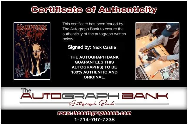 Nick Castle — Nick Castle authentic signed Halloween Movie 12x18 photo W/Certificate 19, image 2