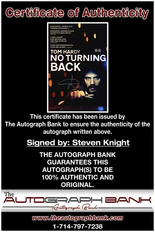 Steven Knight — Steven Knight authentic signed celebrity 10x15 photo W/Cert Autographed A0007, изображение 2