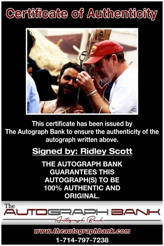 Ridley Scott — Ridley Scott authentic signed celebrity 10x15 photo W/Cert Autographed A000192, изображение 2